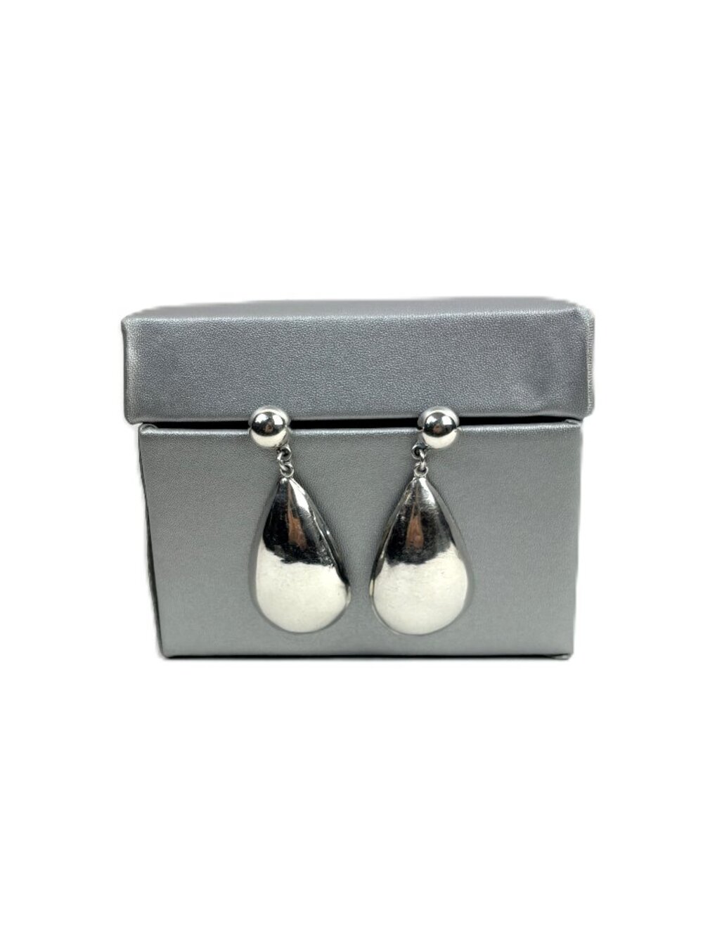 Vintage Taxco Mexico 925 Sterling Silver Teardrop Dangle Earrings